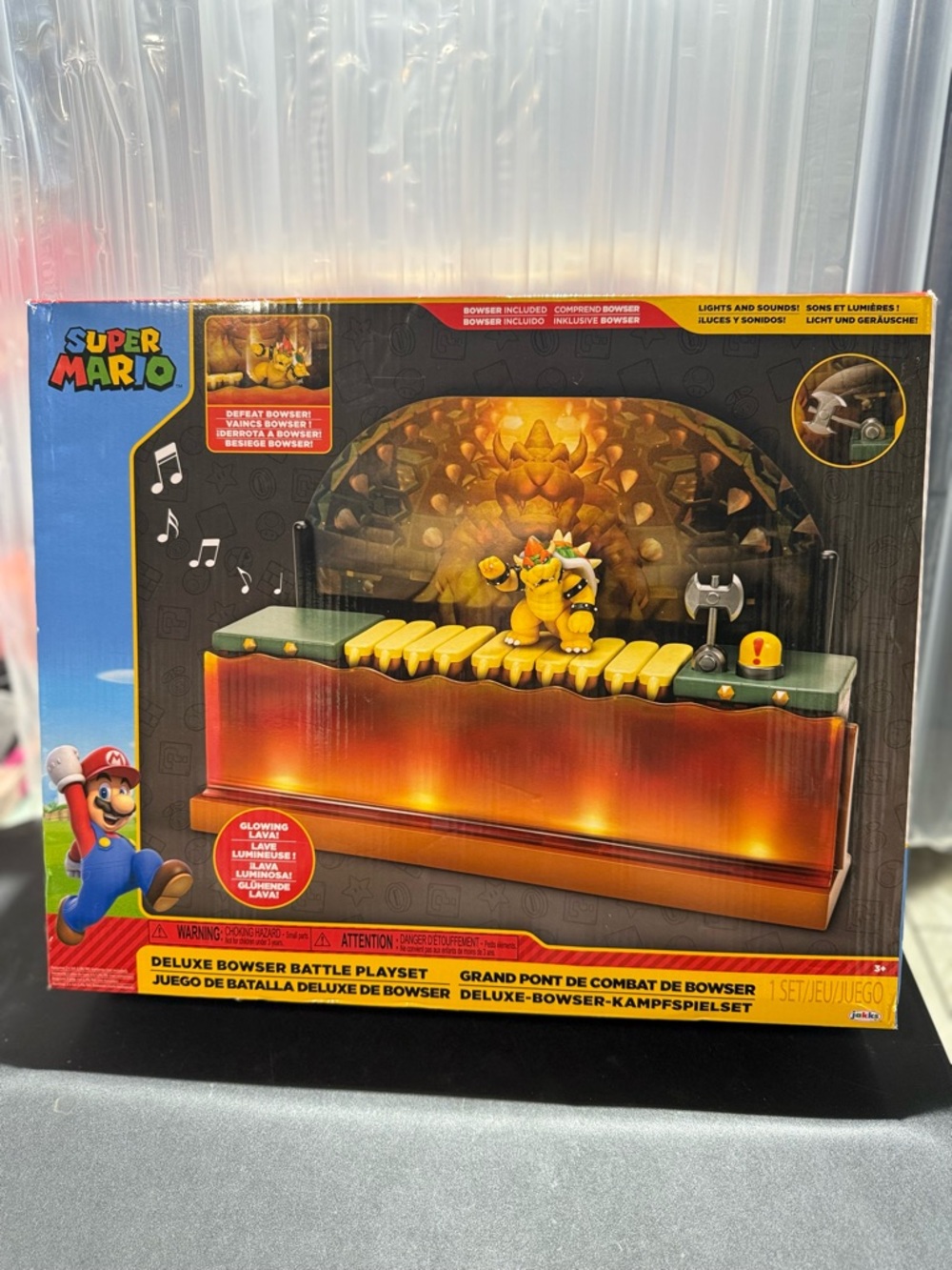 Nintendo Super Mario Deluxe Bowser Battle Playset-New Unopened-Great Grad. Gift!